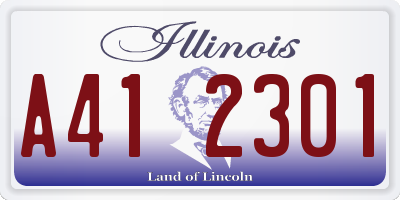 IL license plate A412301