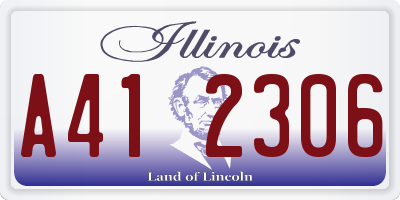 IL license plate A412306