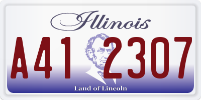 IL license plate A412307