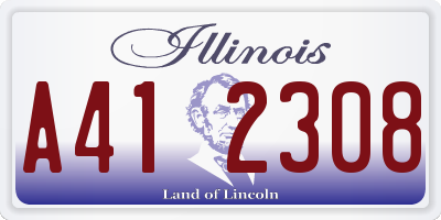 IL license plate A412308