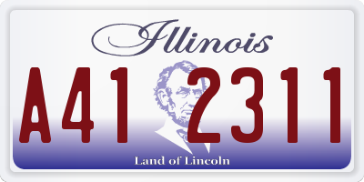 IL license plate A412311