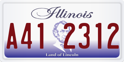 IL license plate A412312