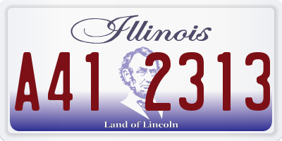 IL license plate A412313