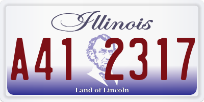 IL license plate A412317