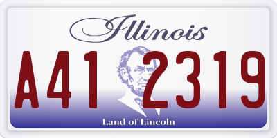 IL license plate A412319