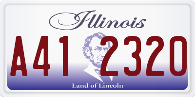 IL license plate A412320
