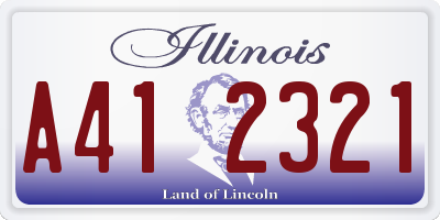 IL license plate A412321