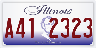 IL license plate A412323