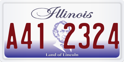 IL license plate A412324