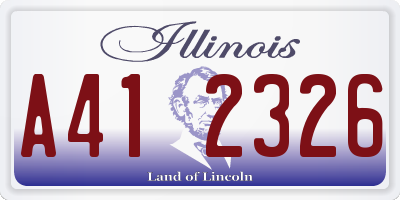 IL license plate A412326