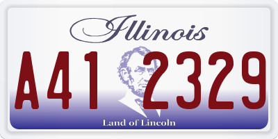 IL license plate A412329