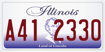 IL license plate A412330