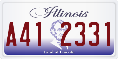 IL license plate A412331