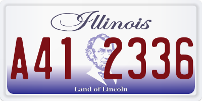 IL license plate A412336