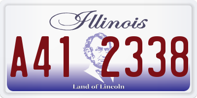 IL license plate A412338