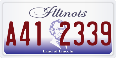 IL license plate A412339