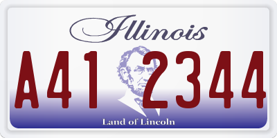 IL license plate A412344