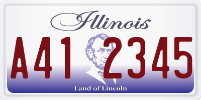 IL license plate A412345