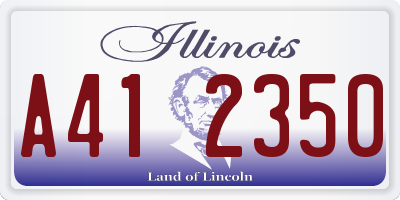 IL license plate A412350
