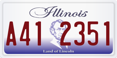 IL license plate A412351