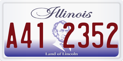 IL license plate A412352