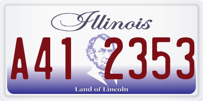 IL license plate A412353