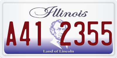 IL license plate A412355