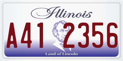 IL license plate A412356