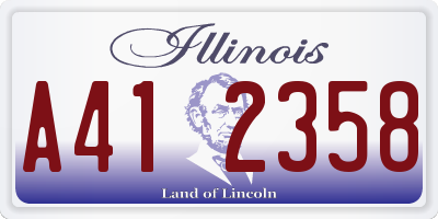 IL license plate A412358
