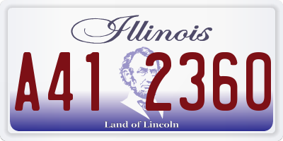 IL license plate A412360
