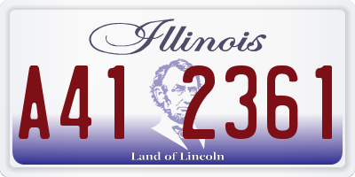 IL license plate A412361