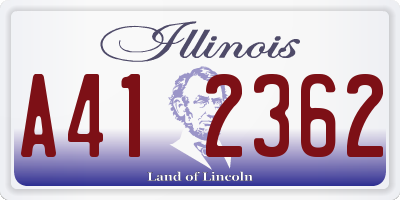 IL license plate A412362