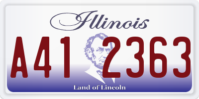 IL license plate A412363