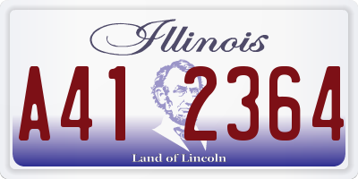 IL license plate A412364