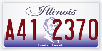 IL license plate A412370