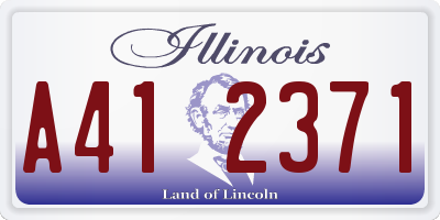IL license plate A412371