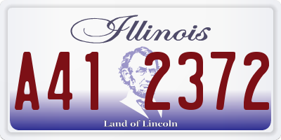 IL license plate A412372