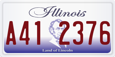 IL license plate A412376
