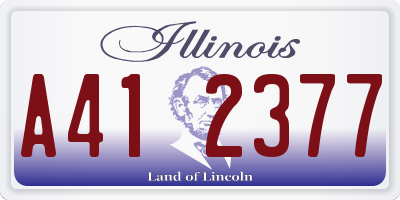 IL license plate A412377