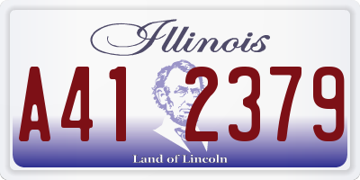 IL license plate A412379