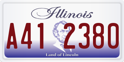 IL license plate A412380