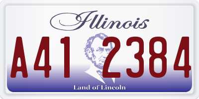 IL license plate A412384