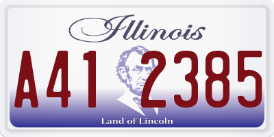 IL license plate A412385