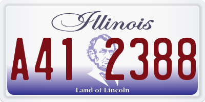 IL license plate A412388