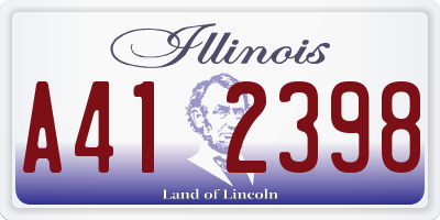 IL license plate A412398
