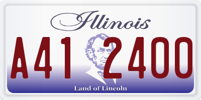 IL license plate A412400