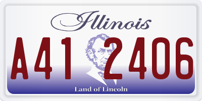 IL license plate A412406