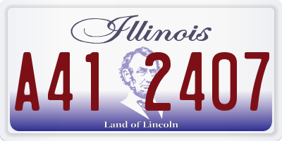 IL license plate A412407
