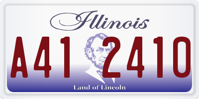 IL license plate A412410