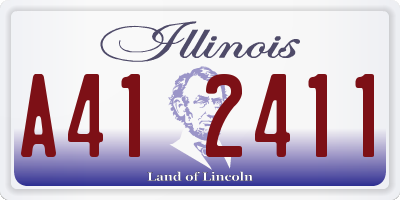 IL license plate A412411
